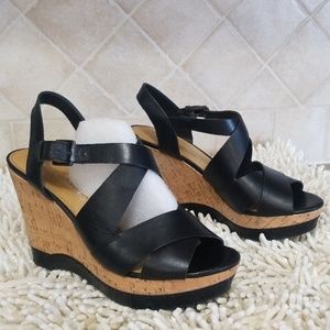 Franco Sarto leather wedges sz 8